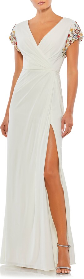 Faux Wrap Dress White | Shop the world ...