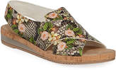 Thumbnail for your product : Sesto Meucci Sabita Floral Snake-Print Sandals