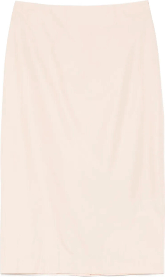 ST. AGNI Rear-Slit Midi Skirt