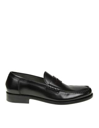 Doucal's Leather Moccasin Color Black