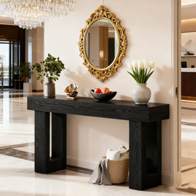 Latitude Run Wooden Console Table Sofa Side Table Living Room Table
