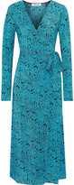 Thumbnail for your product : Diane von Furstenberg Printed Silk Crepe De Chine Midi Wrap Dress