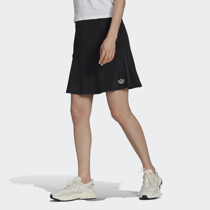 adidas Midi Skirt Black L Womens - ShopStyle