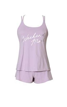 Dreamour Women's Sleepwear Sleeveless Graphic Tank Cami Pajama Set S
