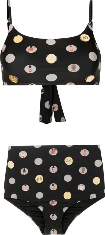 AMIR SLAMA Graphic-Print Bikini