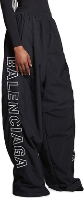 Balenciaga Men's Outline Sweat Pants in Washed Black/White Balenciaga