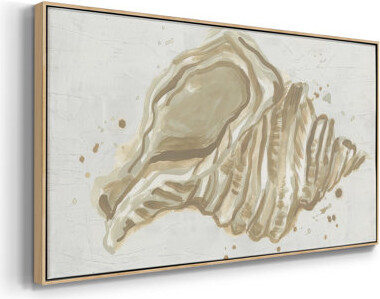 Lark Manor Neutral Shell Fresco II- Framed Gallery Wrapped Canvas -Ready to Hang