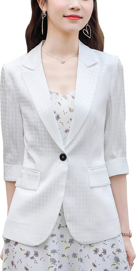 lightweight white blazer
