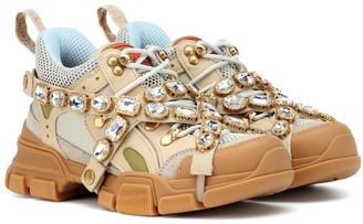 Gucci Flashtrek embellished sneakers - ShopStyle