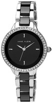 Thumbnail for your product : Anne Klein Crystal Bezel Ceramic Link Bracelet Watch, 34mm