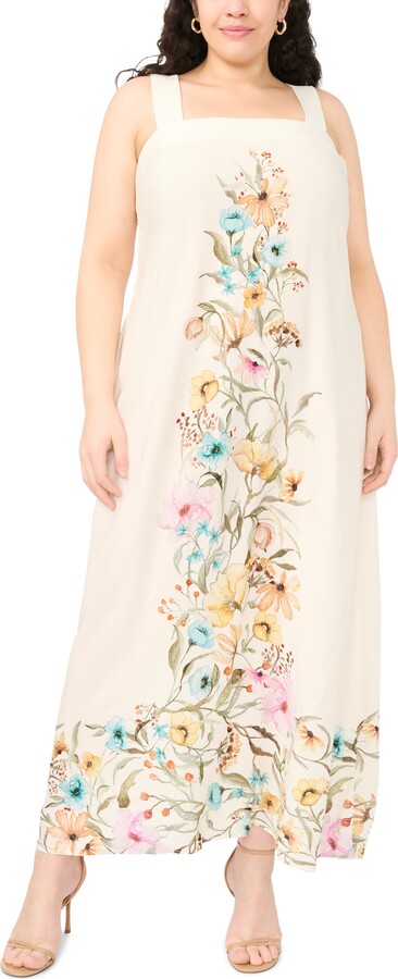 Vince Camuto Floral Print Sleeveless Maxi Dress