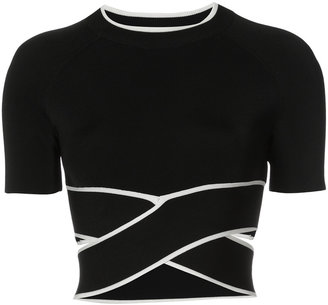 Alexander Wang T By cropped twist-front T-shirt