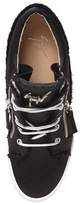 Thumbnail for your product : Giuseppe Zanotti D 80mm Fringed Satin Wedged Sneakers