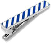 Thumbnail for your product : Cufflinks Inc. Varsity Stripes Blue and White Tie Clip