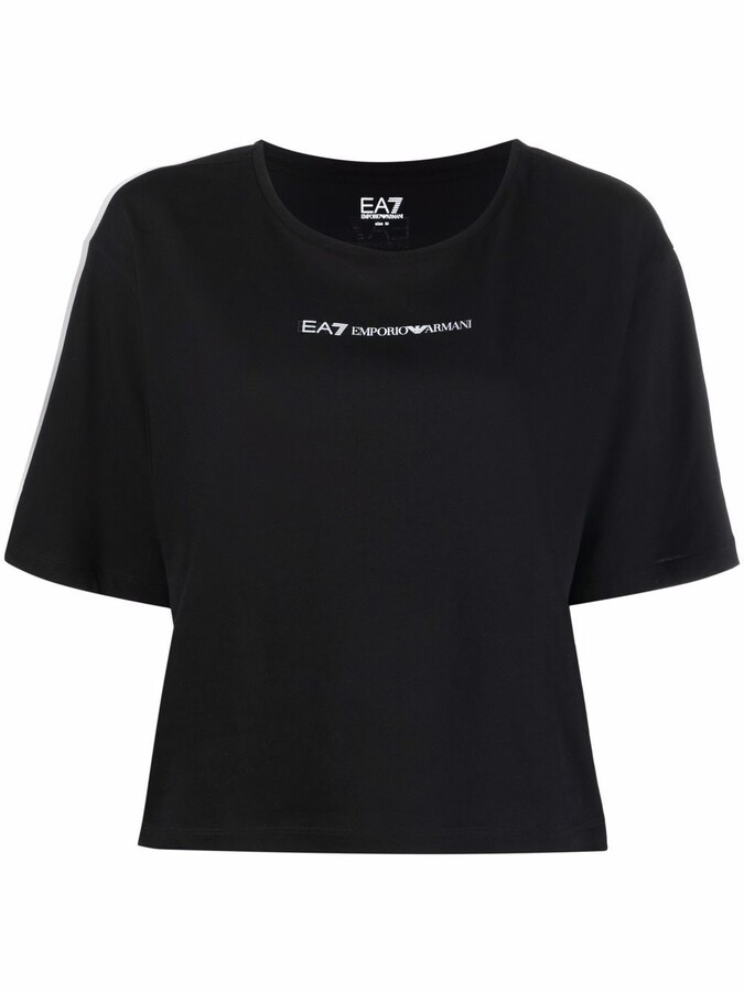 Emporio Armani Black Women's T-shirts | Shop the world's largest 