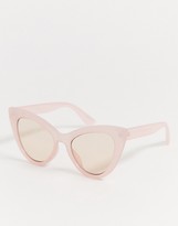 Thumbnail for your product : ASOS DESIGN oversized cat eye sunglasses in pink
