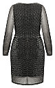 Thumbnail for your product : City Chic Sparkle Dress - gunmetal