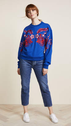 Cynthia Rowley Bleecker Embroidered Sweatshirt