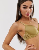 Thumbnail for your product : Lingadore t shirt bra with lace detail in olive