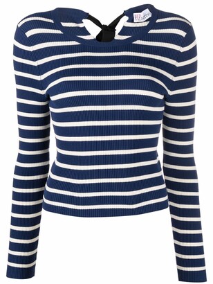 RED Valentino Stripe Pattern Knitted Top