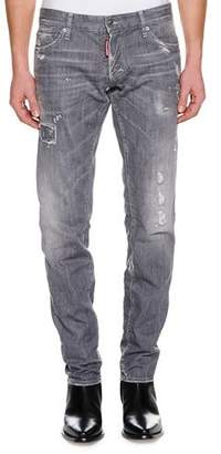 DSQUARED2 Men's Distressed Slim-Fit Jeans