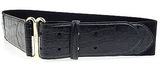 Thumbnail for your product : Lauren Ralph Lauren Croc Embossed Faux Leather Stretch Belt - Black
