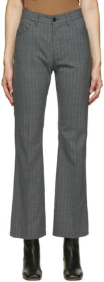 grey pinstripe pants womens