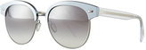 Thumbnail for your product : Oliver Peoples Shaelie Mirrored Semi-Rimless Sunglasses, Frost