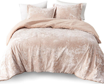 CaneCreations King/ King Bedding - Crushed Velvet And Comfort Luxury Comforter Soft