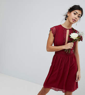 TFNC Petite Wedding Lace Detail Midi Dress