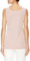 Thumbnail for your product : Carolina Herrera Silk Perforated Leather Front Tank