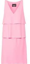 Boutique Moschino Tiered Stretch-Crepe Mini Dress