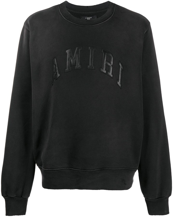 Amiri Long Sleeve Varsity Logo Jumper - ShopStyle Crewneck Sweaters