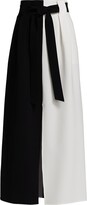 Belted Colorblock Maxi Skirt 