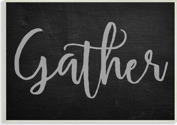 Gather Black And Grey Typography