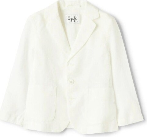 キッズアウター Il Gufo Double-Breasted Jacket In Pinstriped Cotton Il Gufo Pinstripe double-breasted Blazer | Blue | FARFETCH