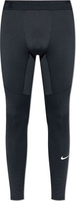 nike heritage popper polyknit joggers in black