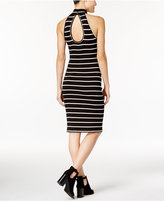 Thumbnail for your product : Teeze Me Juniors' Striped Mock-Neck Bodycon Dress
