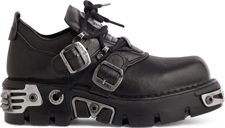 Rabanne x New Rock leather derby shoes ShopStyle Oxfords