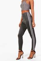 Thumbnail for your product : boohoo Ella Metallic Sports Stripe Leggings