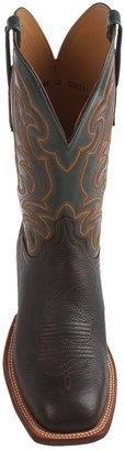 Lucchese Horseman Cowboy Boots - 12”, Bison Leather, Square Toe (For Men)