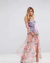 Thumbnail for your product : boohoo Cross Back Floral Maxi Dress