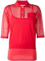 Thumbnail for your product : Moncler semi-sheer knitted polo shirt