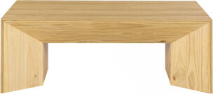 Hokku Designs Harold Natural Oak Finish Coffee Table With Thickened Fixed Top, Durable And Versatile For Any Living Space