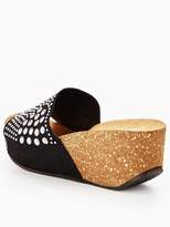 Thumbnail for your product : Moda In Pelle Perea Studded wedge mule