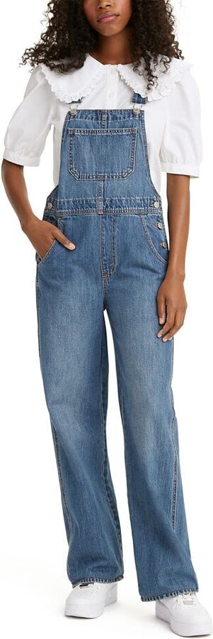 Levi's Utility Loose Overalls in The Bag SM - ShopStyle Straight-Leg Jeans