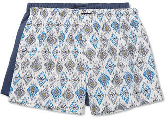 Hanro Two-Pack Cotton-Poplin Boxer Shorts