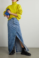 Thumbnail for your product : The Frankie Shop - Joya Merino Wool-blend Turtleneck Sweater - Chartreuse
