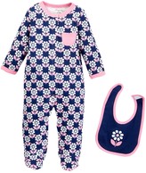 Thumbnail for your product : Offspring Flower Footie & Bib Set (Baby Girls)