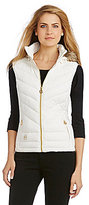 Thumbnail for your product : MICHAEL Michael Kors Faux-Fur-Trimmed Hooded Quilted Down Vest